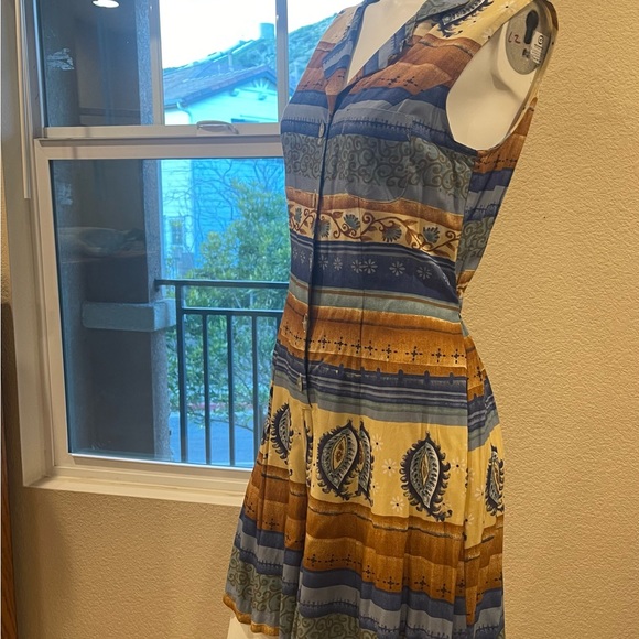 VINTAGE 1990’s PAISLEY PATTERN SKY BLUE ROMPER BY I.C.I. - Picture 3 of 13